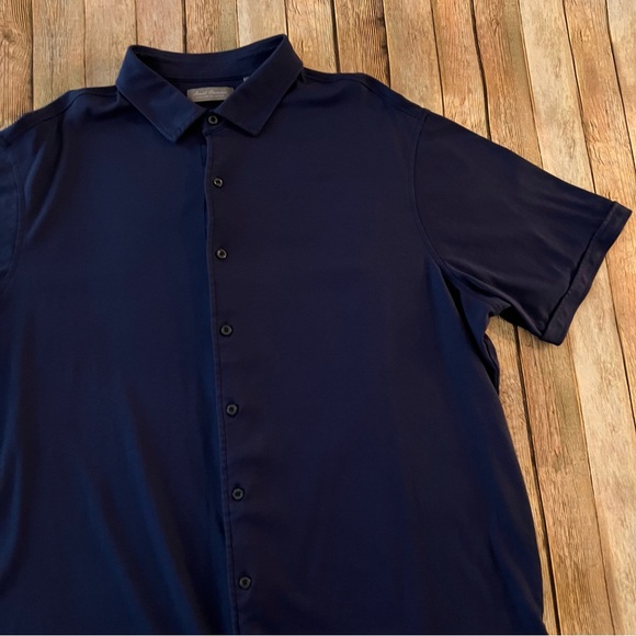 Daniel Cremieux mens knit short sleeve button down shirt | size 2XL - Picture 8 of 9
